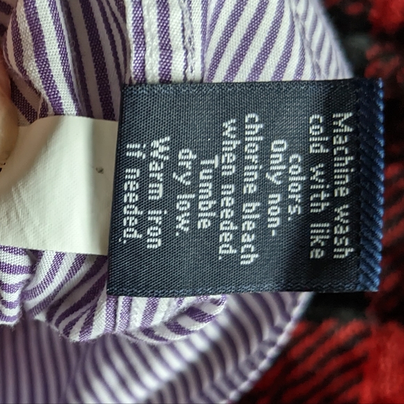 !LOWEST OFFER! Croft and Barrow Purple & White striped button down, XXL - Picture 4 of 6
